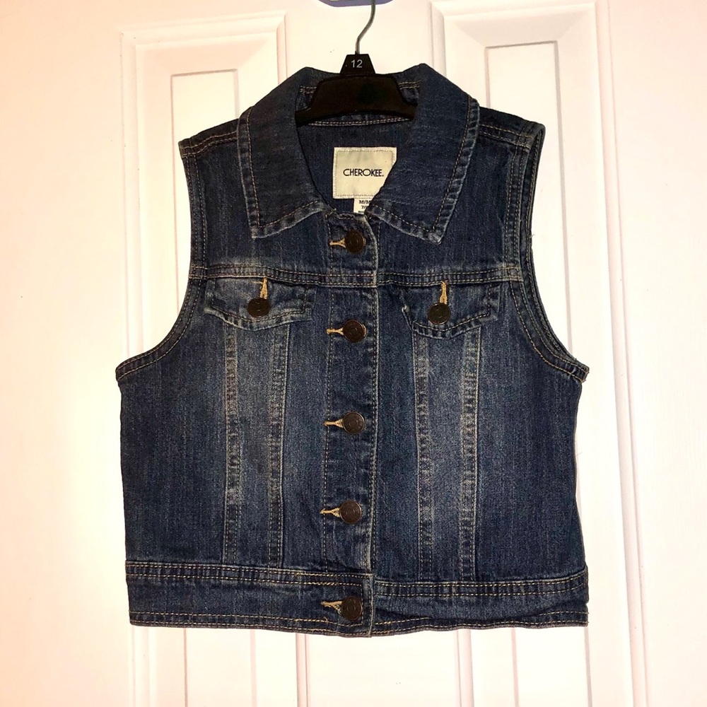 Girls denim vest